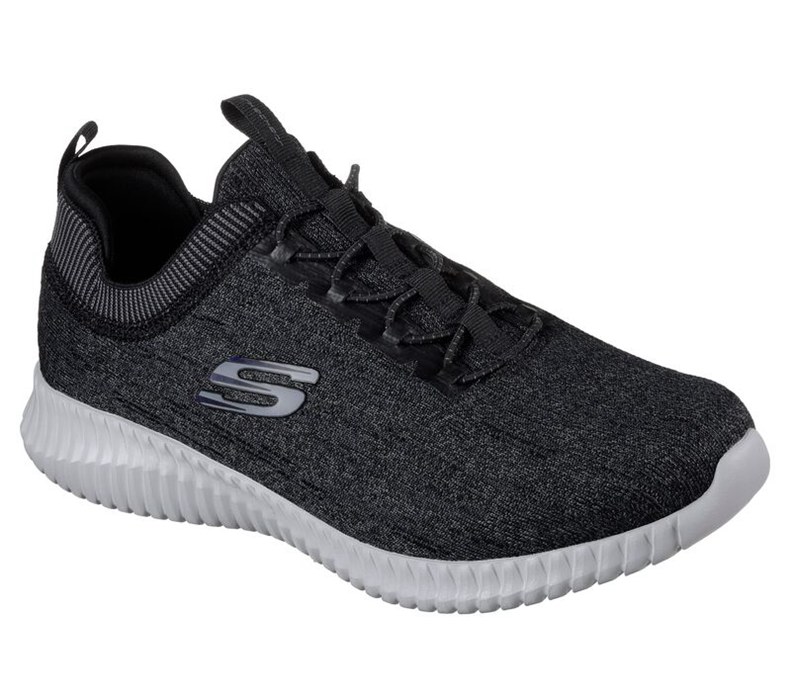 Skechers Herr Svarta/Grå Slip On - Elite Flex - Hartnell - Sverige (LXMUV-6314)